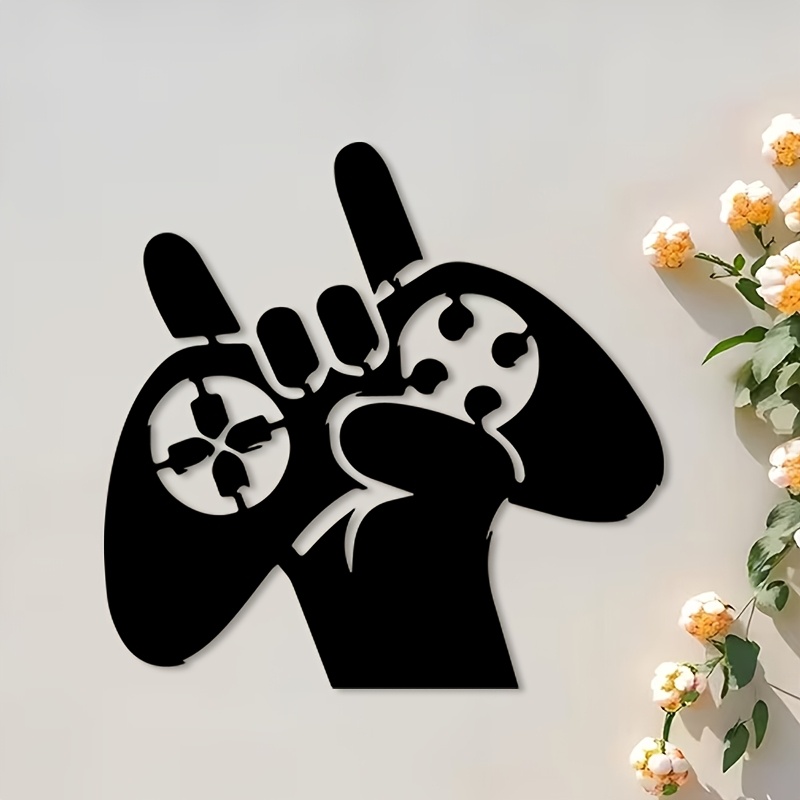 Retro Gaming Decor - Seni Dinding Logam Retro Bentuk Kontroler