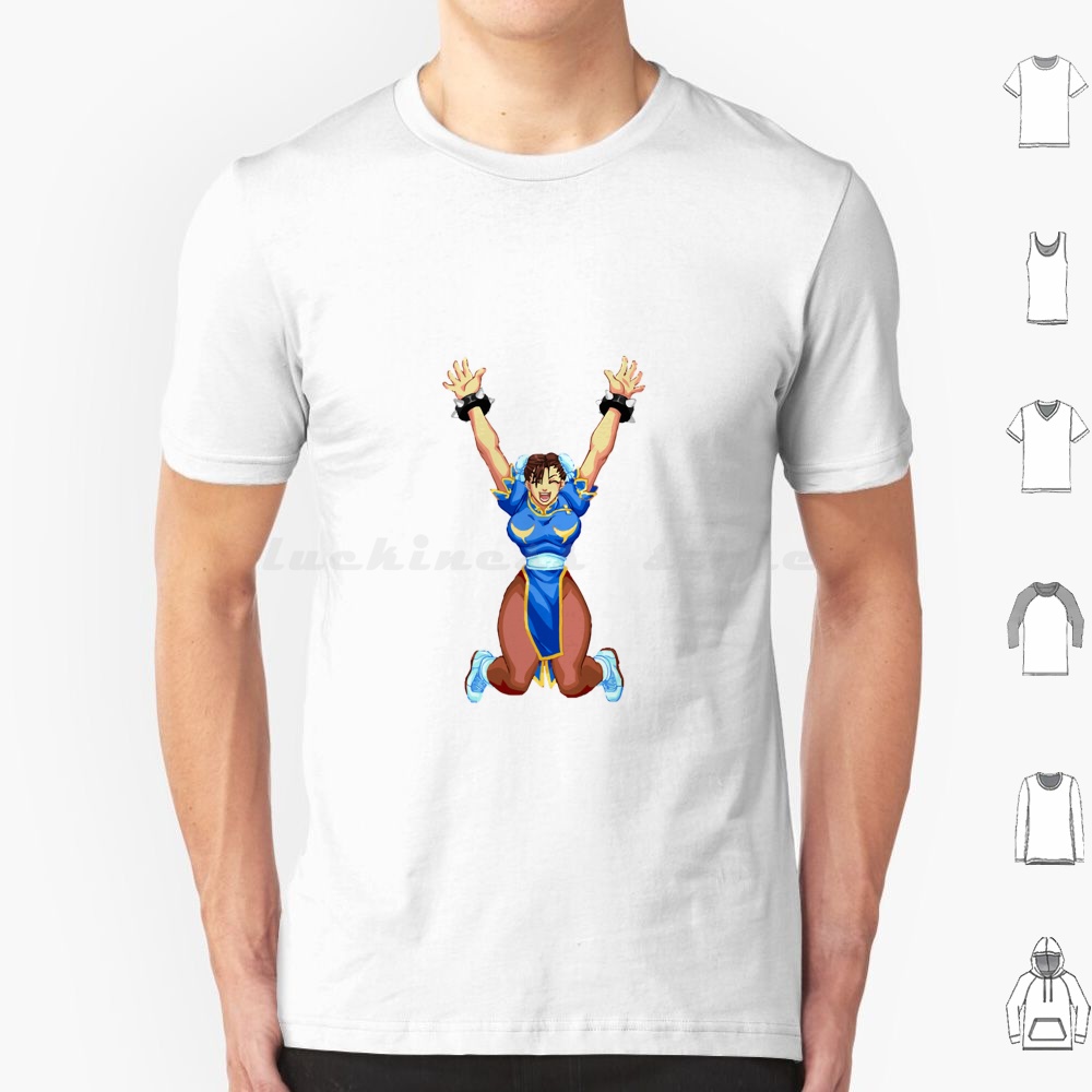 Retro Gaming Kent - Kaus Chun-Li Ukuran Besar 100% Katun