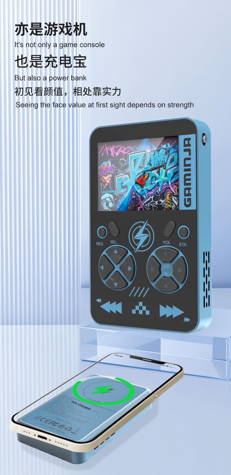 Konsol Game Genggam Retro 2 in - Retro Gaming Power Bank ulasan dan harga