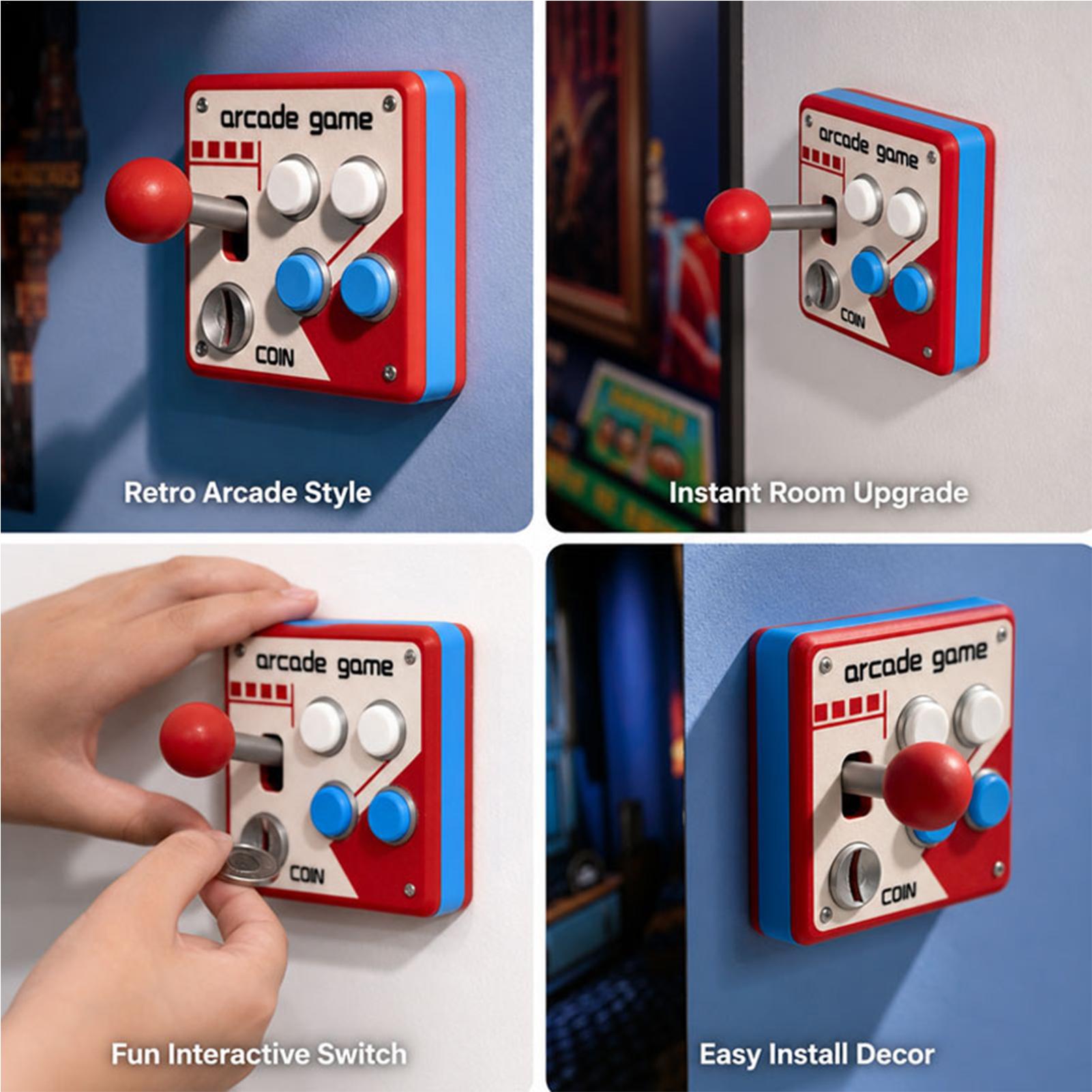 Penutup Sakelar Lampu Game Ret - Retro Gaming Decor ulasan dan harga